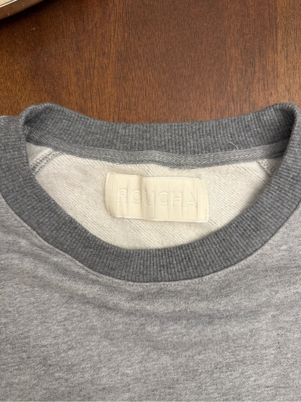 ROUCHA Gray Crewneck Sweater NWT